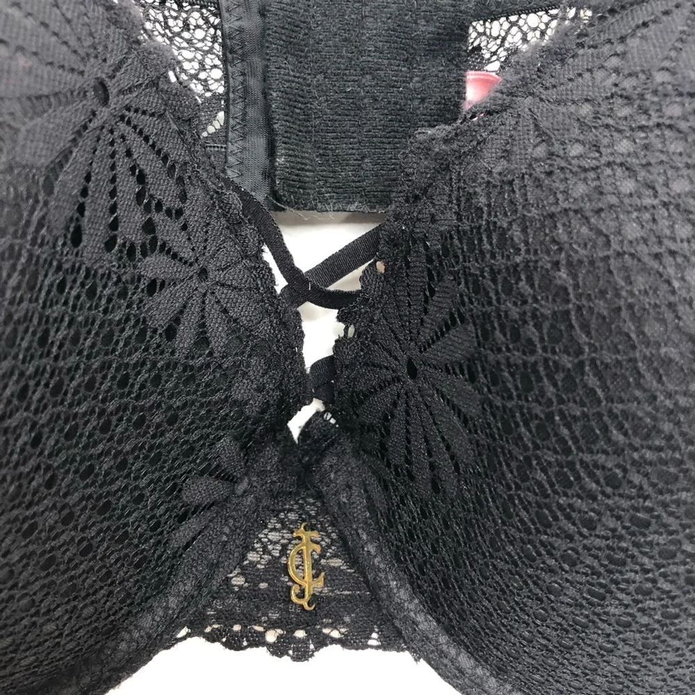 Juicy Couture black padded cup bra